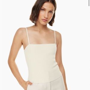 Aritzia Sculpt Knit Cami - Matte Pearl